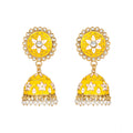 Women's Rose Gold Plated Alloy Earrings (Yellow)