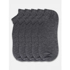 5 Pairs Unisex Casual Cotton Blended Solid Ankle length Socks (Dark Grey)