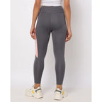 Women's Polyster Solid Sport Leggings (Grey)