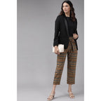 Women's Casual Printed Cotton Trouser Pant (MultiColor)