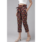 Women's Casual Printed Cotton Trouser Pant (MultiColor)
