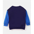 Boy's Casual Full Sleeve Printed Cotton T Shirt With Pant (Blue)