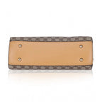 Women's Faux Leather Printed Handbag (Camel)