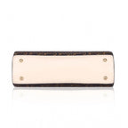 Women's Faux Leather Printed Handbag (Beige)
