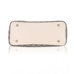 Women's Faux Leather Printed Handbag (Beige)