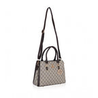 Women's Faux Leather Printed Handbag (Coffee)
