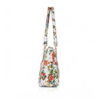 Women's Faux Leather Printed Tote Bag (White Orang)