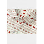 Men's Cotton Blended Printed Full Sleeve Shirt (White-Red)