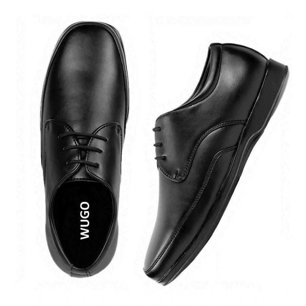 Men's Faux Leather Formal Shoes (Black)
