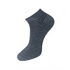 3_Pair Set Unisex Casual Cotton Striped Ankle Length Socks (Multicolor)