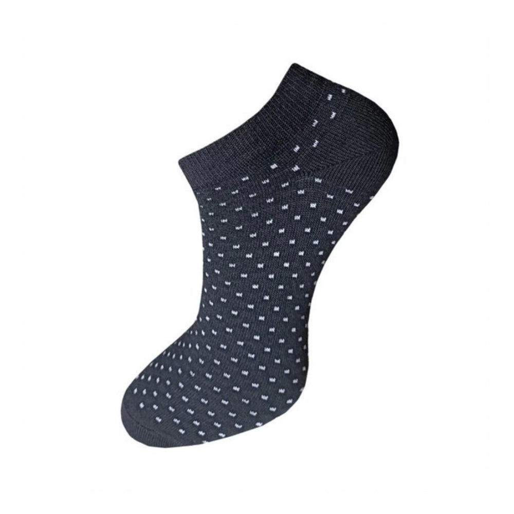 3_Pair Set Unisex Casual Cotton Printed Ankle Length Socks (Multicolor)