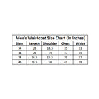 Men's Jacquard Printed Full Sleeve Waistcoat (Orange-Beige)