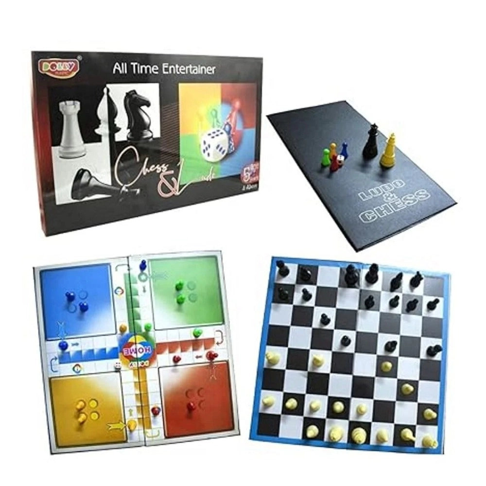 All Time Entertainer Chess&amp;Ludo | Paper, Plastic Toys | Board Games | 5+ Years