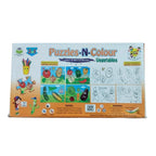 2 In 1 Puzzle &amp; Colors Vegetable | Cardboard | Educational Toys| 3+ Years