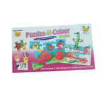 2 In 1 Puzzle &amp; ColorsFtruit | Cardboard | Educational Toys| 3+ Years