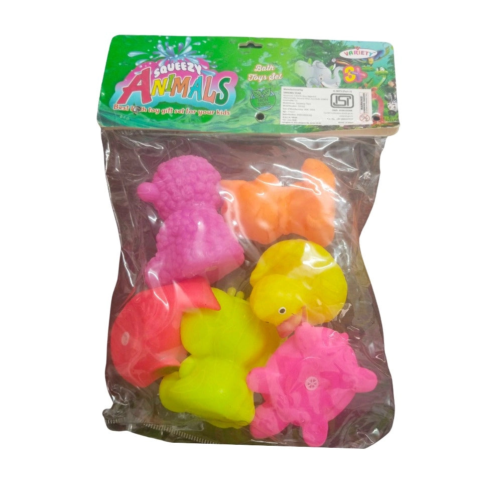 Domestic Mixed Animal Chu Chu Toys | Rubber | Toys| 6+ Months