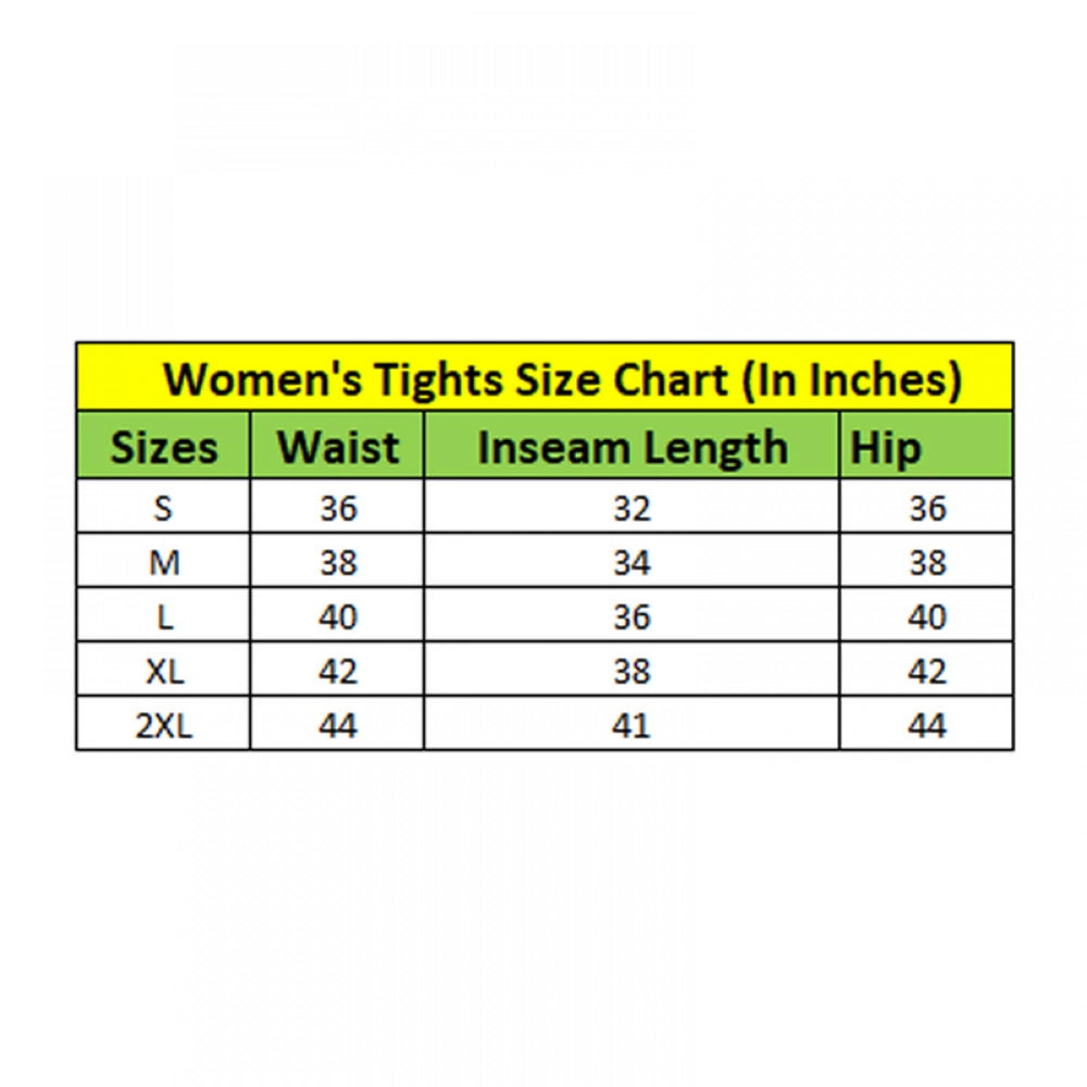 Women's Polyester Solid Ankle length High Waisted Tights (Black)