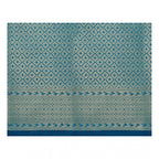 Women's Jacquard Woven Saree With Unstitched Blouse 5.5Mtr (Blue)