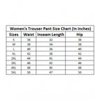 Women's Casual Checked Rayon Trouser Pant (White)