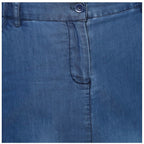 Women's Denim Washed Buttoned Skirt (Blue)