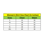 Women's Satin Printed Long Sleeves Standard Length Shirt (Black - Gold)