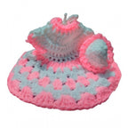 Laddu Gopal Tharad Dress Size: 0 To 6 (White-Baby Pink)