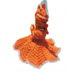 Laddu Gopal Tharad Dress Size: 0 To 6 (Orange)