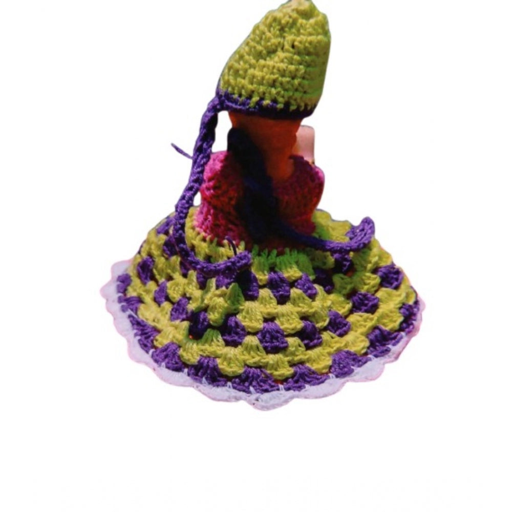 Laddu Gopal Tharad Dress Size: 0 To 6 (Yellow-Blue)