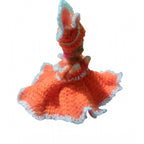 Laddu Gopal Tharad Dress Size: 0 To 6 (Orange-White)
