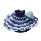 Laddu Gopal Tharad Dress Size: 0 To 6 (White-Lavender)