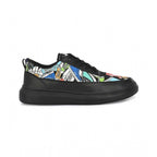 Men's Casual Synthetic Printed Lace-Up Shoes (Black)