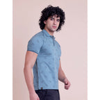 Men's Casual Cotton Printed Half Sleeve Round Neck T-Shirt (Green)