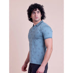 Men's Casual Cotton Printed Half Sleeve Round Neck T-Shirt (Green)