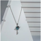 Women's Stainless Steel Key Design Delicate Chain (Silver Plated)