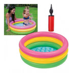 Plastic Bath Tub With Pump 2 Ft Round For Kids (Multicolor )