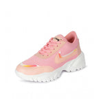 Women's Casual Mesh Printed Lace-Ups Shoes (Pink)