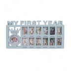 Acrylic Newborn Baby First Year Photo Frame (Multicolor)
