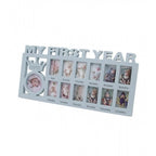Acrylic Newborn Baby First Year Photo Frame (Multicolor)