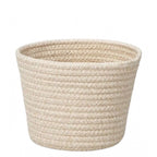 Cotton Pack Of_2 White Pen Holder Storage Basket For Clothes (White)