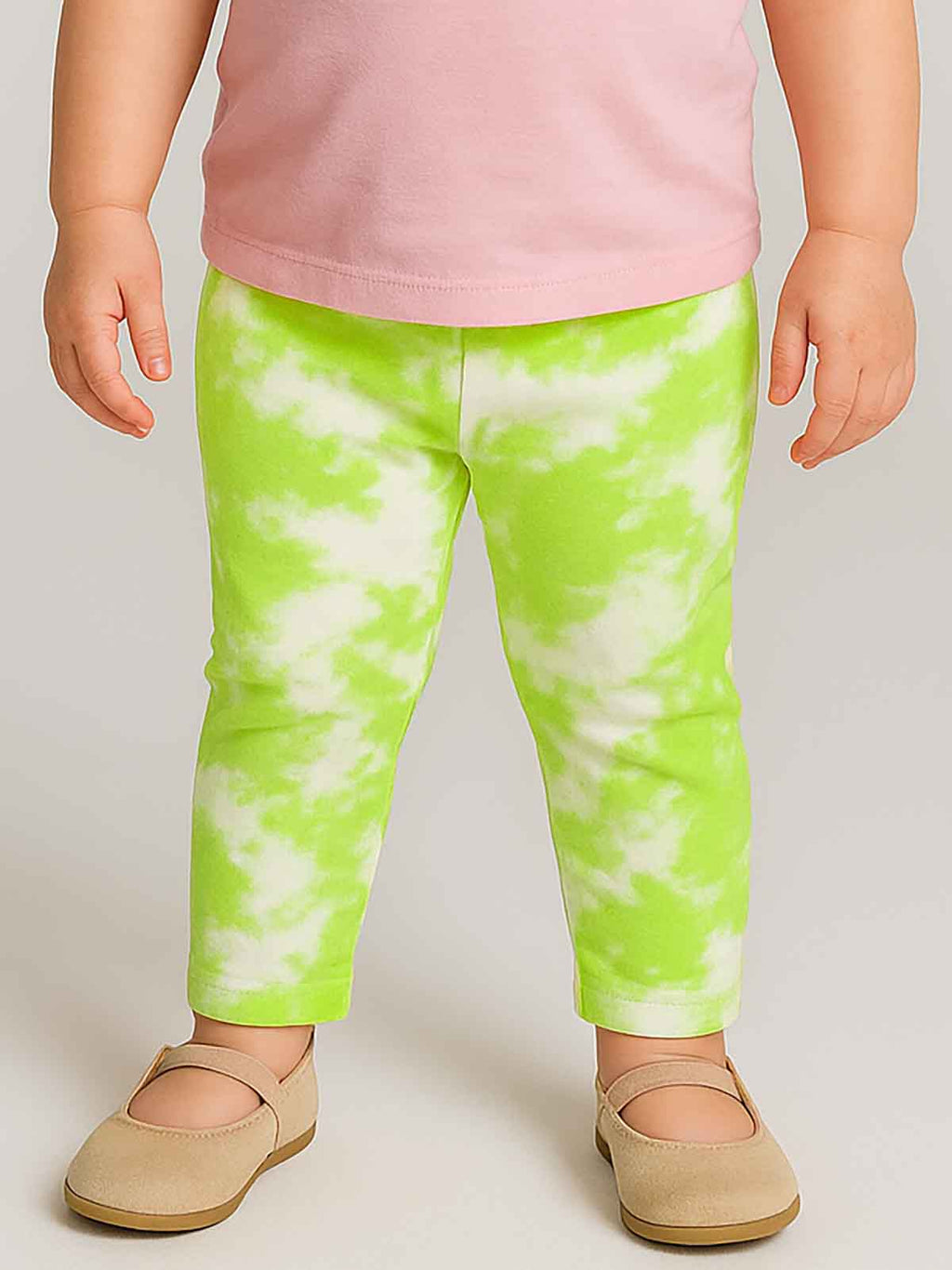 Girls Printed Stretch Legging Yellow