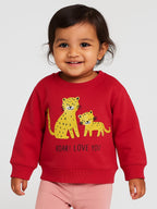 Baby Girls Pullover Coral Sweatshirt