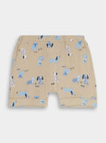 Baby Boys Beige AOP Knit Shorts