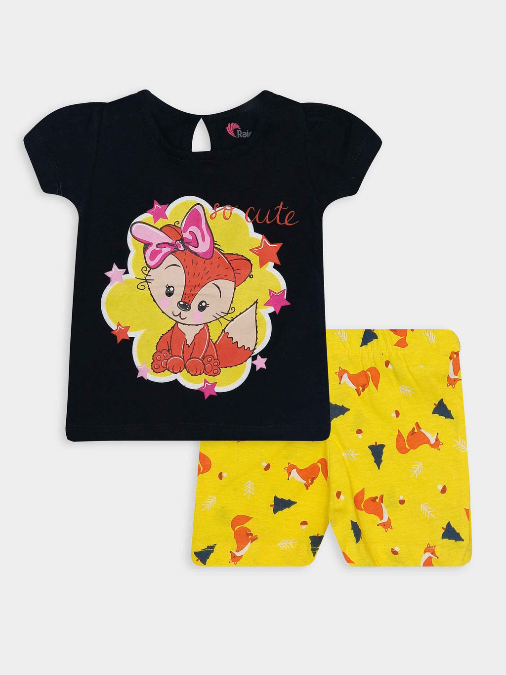 Baby Girls Printed Shorty Sets