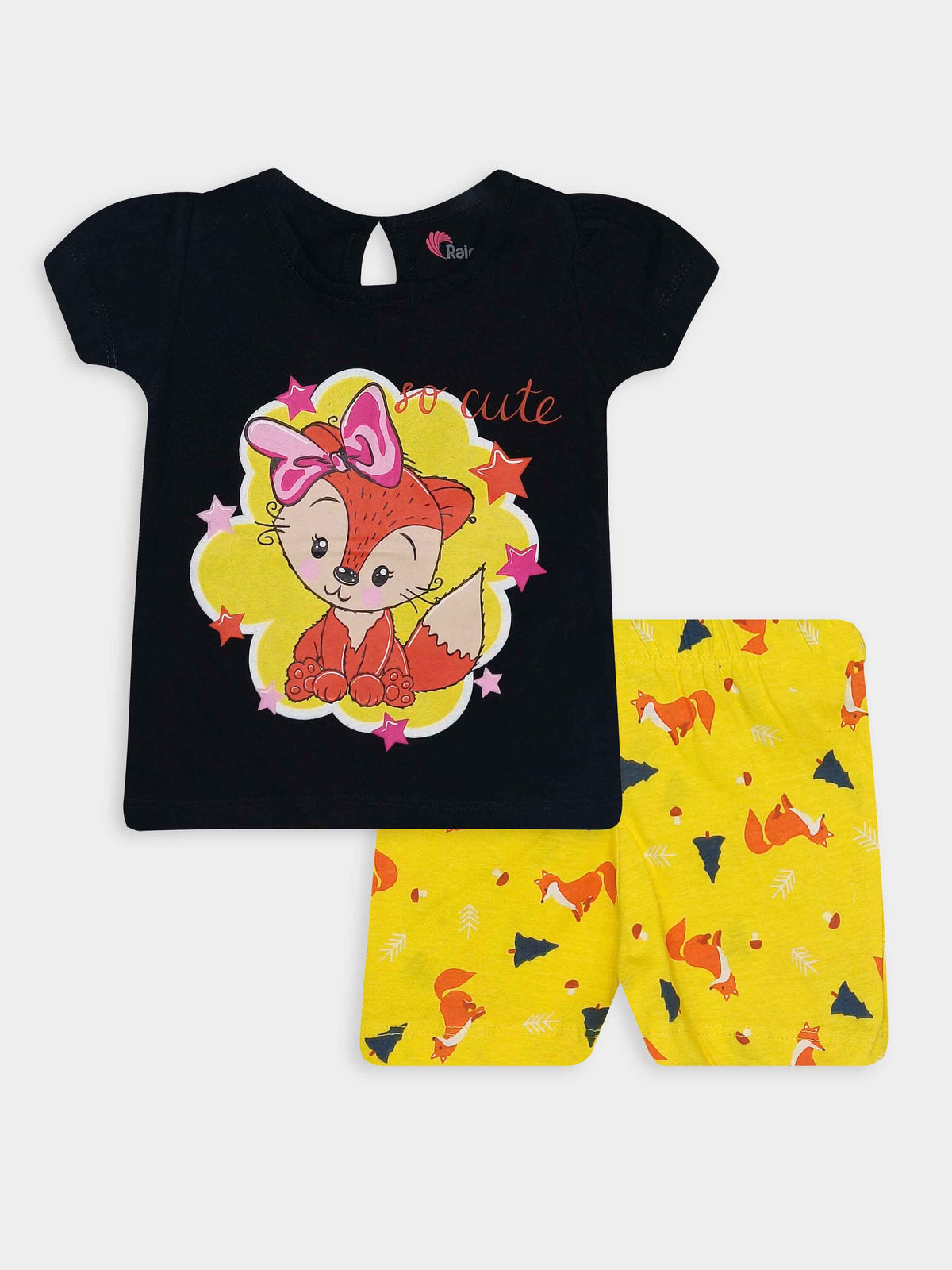 Baby Girls Printed Shorty Sets