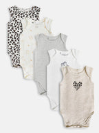 Baby 5-Pack Sleeveless Bodysuits Mixed