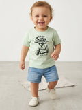 Baby Boys Printed Green T-Shirt