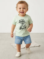 Baby Boys Printed Green T-Shirt