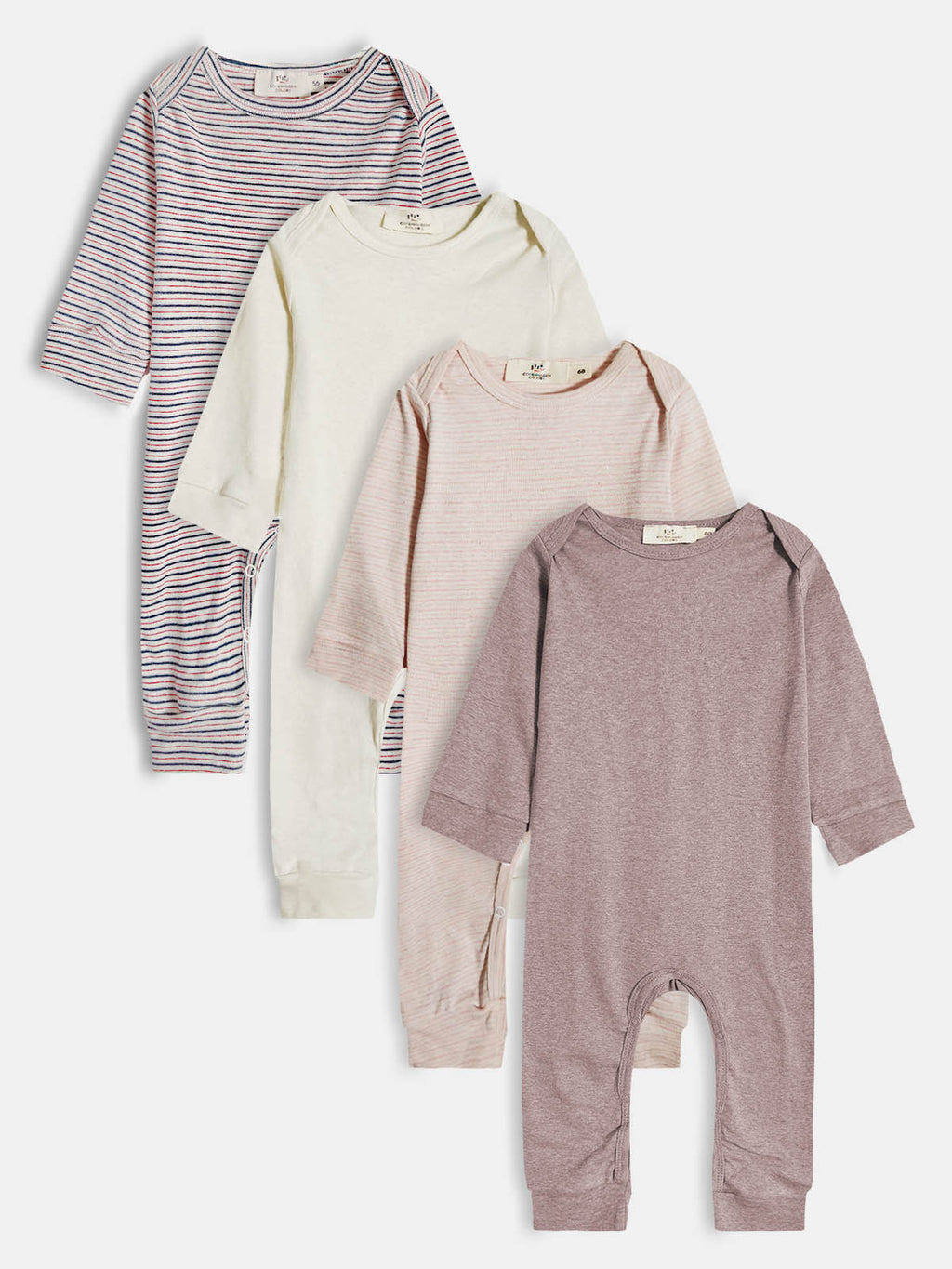 Baby Long Sleeve Rib Playsuits