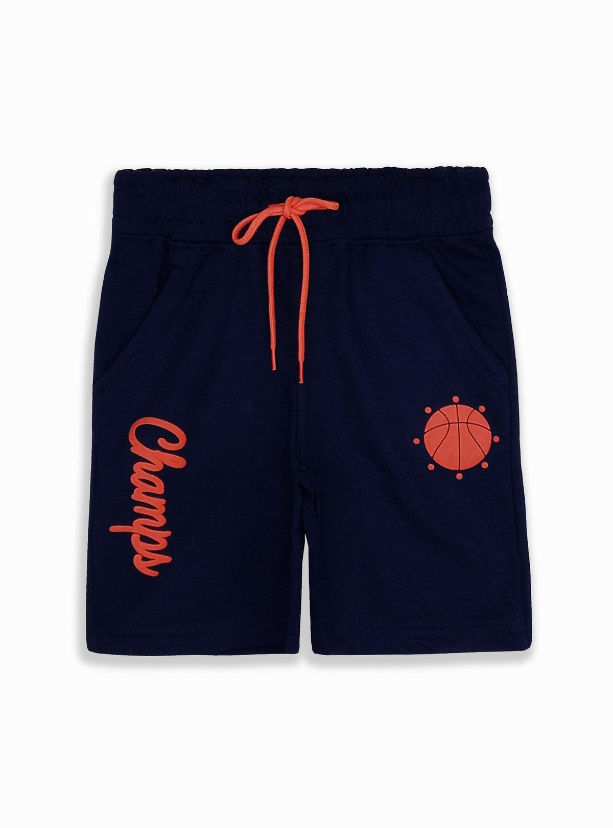 Boys Fleece Knit Navy Shorts
