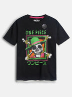 Boys Printed Black T-Shirt